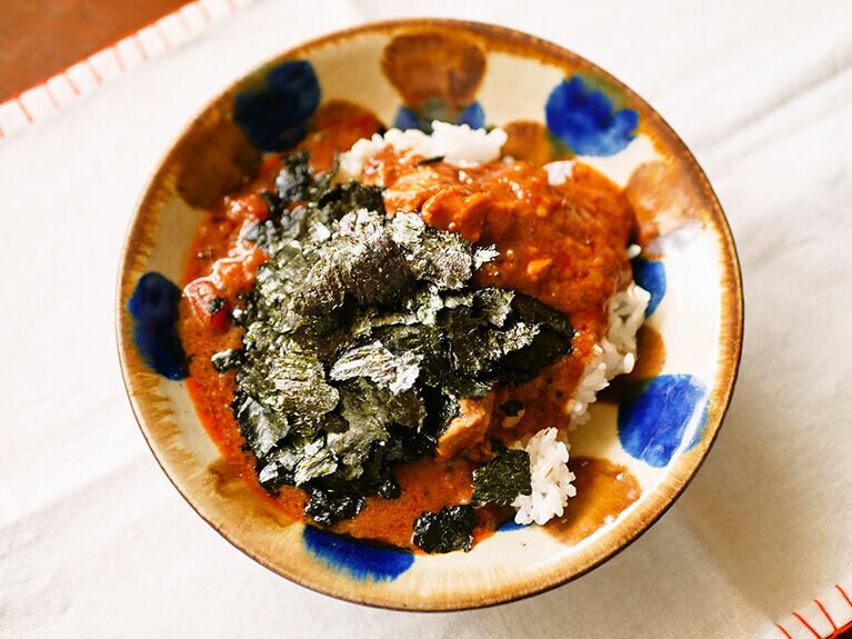 8月10日　海苔のっけカレー。