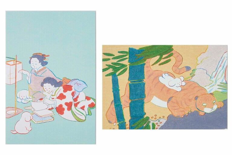 ポストカード 各150円。