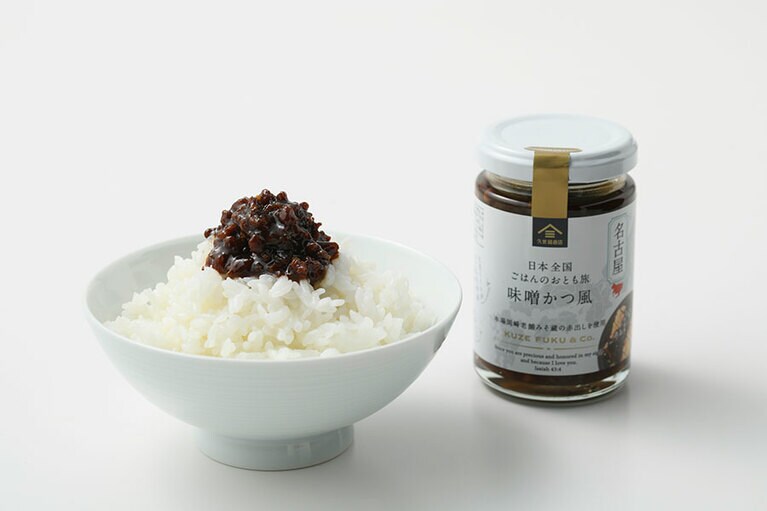 日本全国ごはんのおとも旅　味噌かつ風500円(135g)。