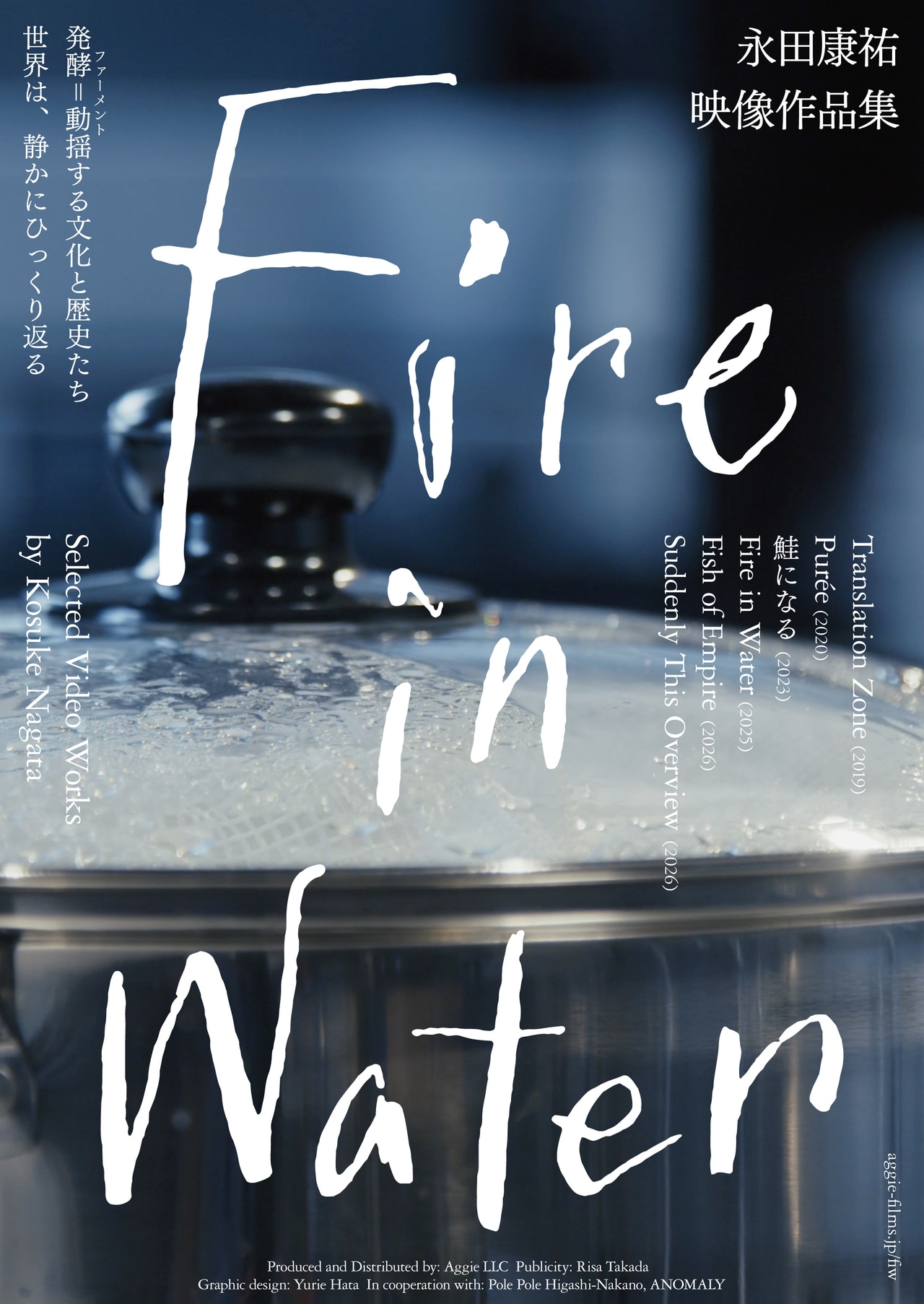 「Fire in Water永田康祐映像作品集」。