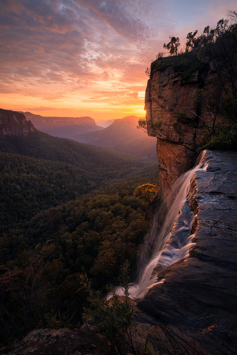 標高約1500メートルの山々が連なるグレーター・ブルー・マウンテンズ。photo:Tourism Australia