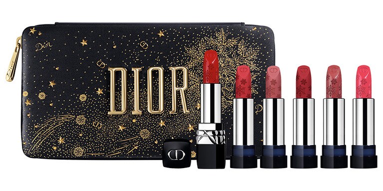 「999」のサテンとマット、両方の質感が楽しめる！　左から、「ルージュ ディオール 028アクトリス」、「ルージュ ディオール 665 レヴェ」「ルージュ ディオール 666 マット キス」、「ルージュ ディオール772 クラシック マット」、「ルージュ ディオール 999 999 マット」、「ルージュ ディオール 999」。