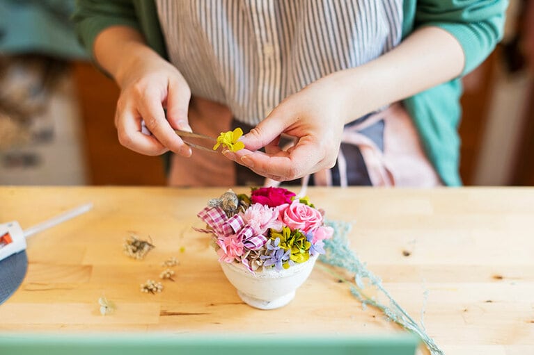 緻密な作業の積み重ねでアレンジが完成する。