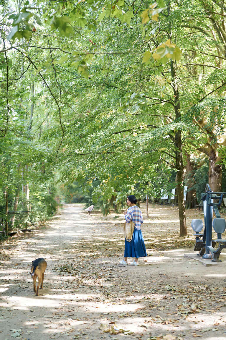 パリの散歩では犬と出会うこともしばしば。