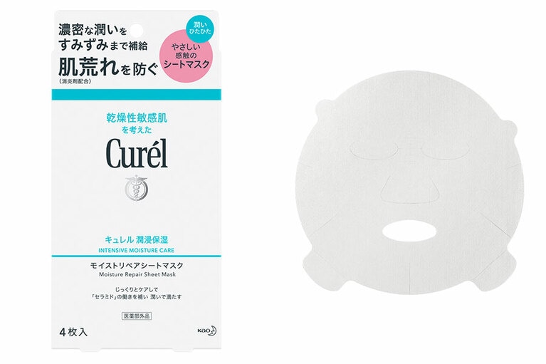 キュレル　潤浸保湿　モイストリペアシートマスク［医薬部外品］4枚入 1,650円(編集部調べ)／花王