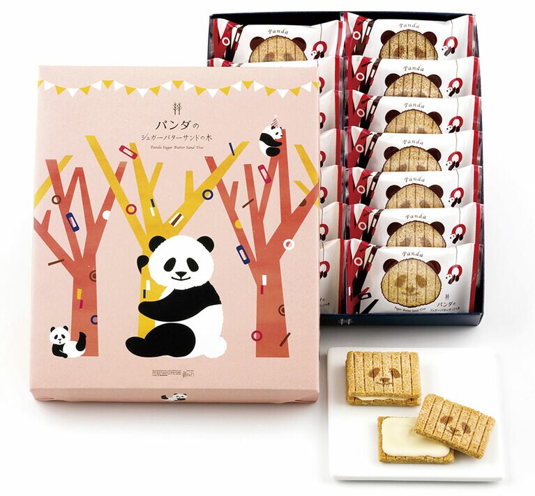パンダのシュガーバターサンドの木14個入 1,080円／シュガーバターの木 上野