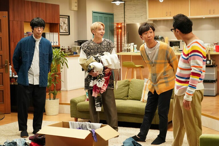 第2話ゲストの高杉真宙(中央)と東京03。