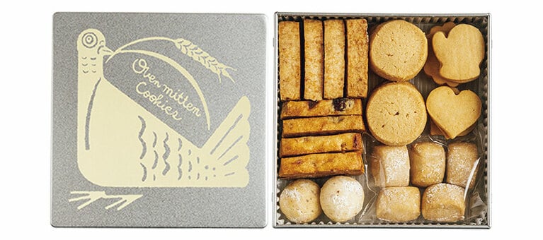 スペルト小麦のクッキー缶B（ぎっしりタイプ） 160g 3,132円／オーブンミトン