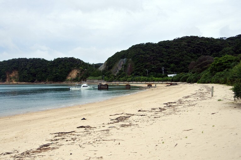 生間に近い海水浴場&ダイビングスポット、穏やかなスリ浜。