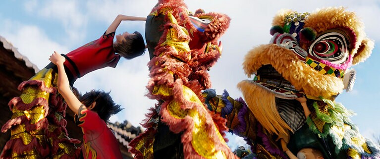 躍動感ある獅子舞のシーンは観る者を引きつける見せ場に。©BEIJING SPLENDID CULTURE & ENTERTAINMENT CO.,LTD　©TIGER PICTURE ENTERTAINMENT LTD. All rights reserved.