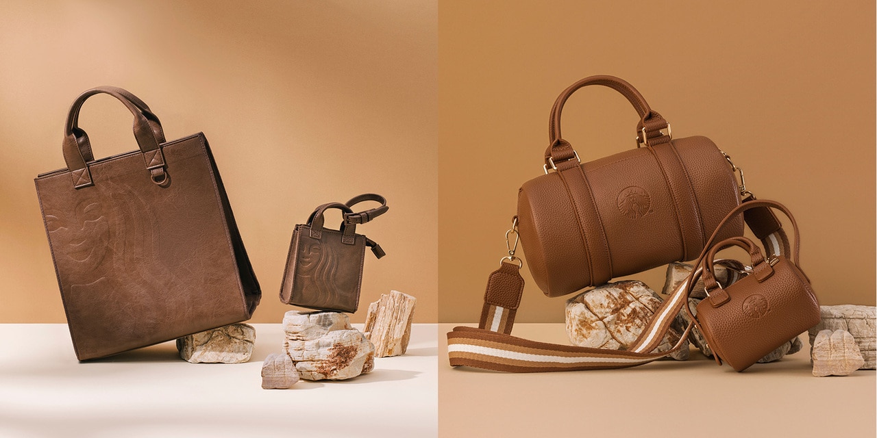 きれいめにもカジュアルにも合わせやすいレザーバッグ。