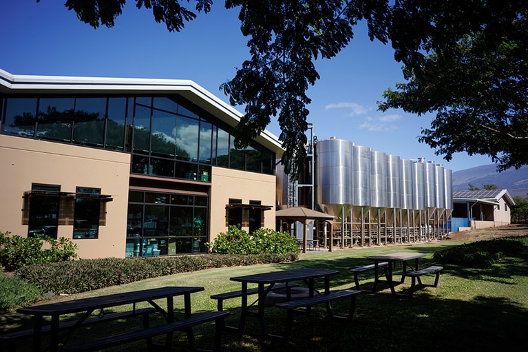 ゆったりとした敷地で、西海岸スタイルのビールが醸造される。