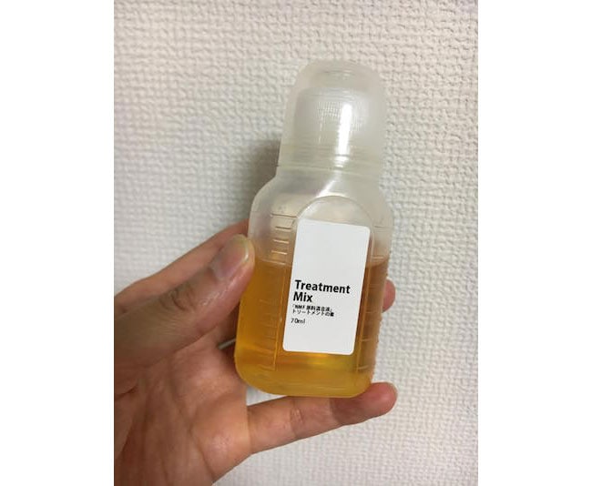 私が愛用している「トリートメントの素(髪のNMF原料混合液)」(手作り化粧品工房 ビーエス-コスメ)。