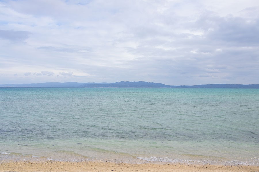 近年リゾート地として人気を集める古宇利島のビーチ。