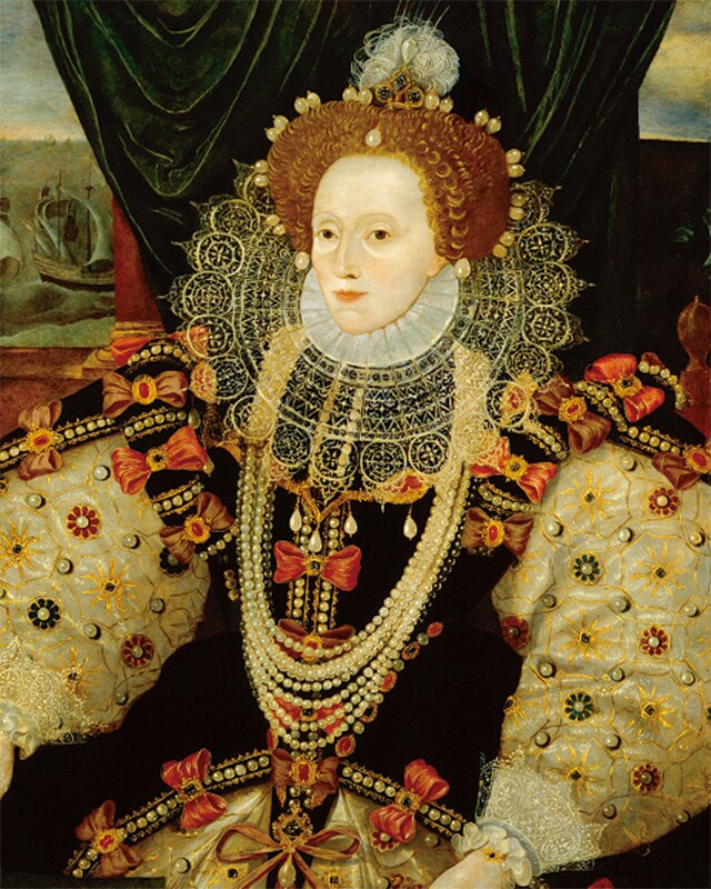《エリザベス1世》Queen Elizabeth I by Unknown English artist(ca.1588)©National Portrait Gallery