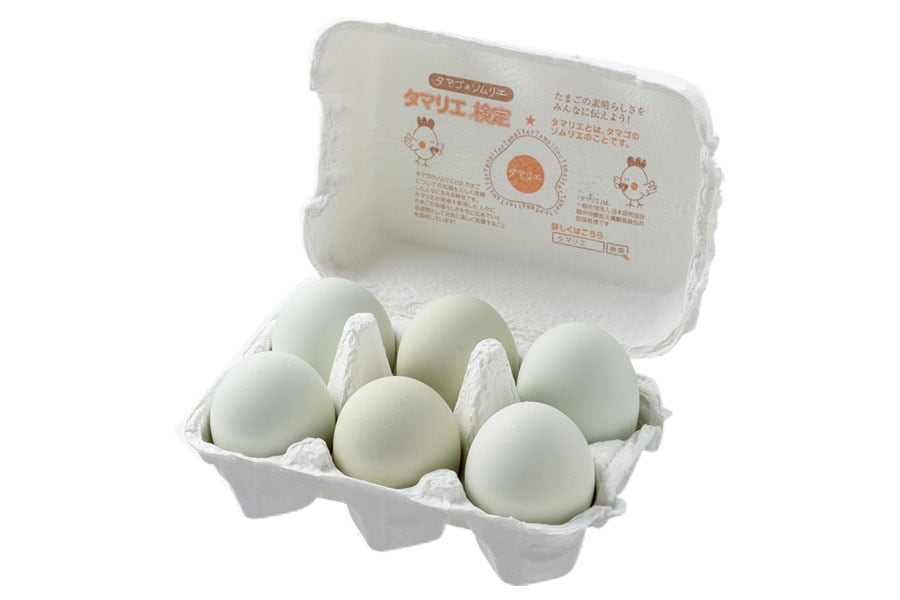 しあわせの青い卵 6個入り 1,200円／どんぐり牧場