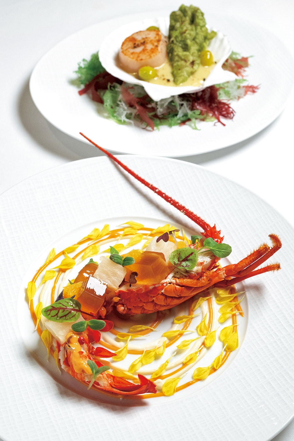スペシャルダイニング「北斎 FINE DINING」では三國清三シェフ監修のコースを満喫（有料、予約制）。