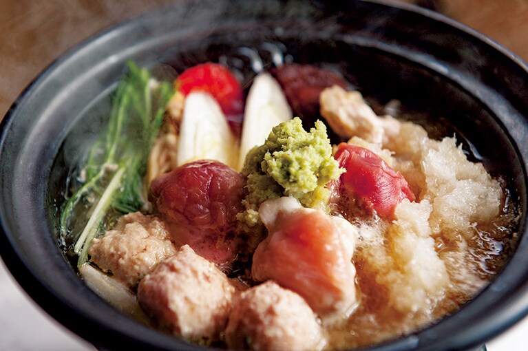 【白壁】わさび鍋。Photo: Wataru Sato