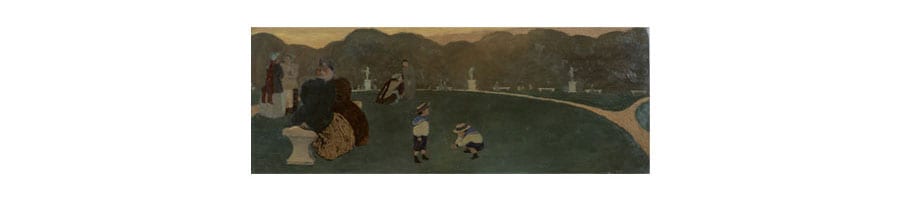 フェリックス・ヴァロットン《公園、夕暮れ》1895年 油彩／厚紙 三菱一号館美術館蔵
