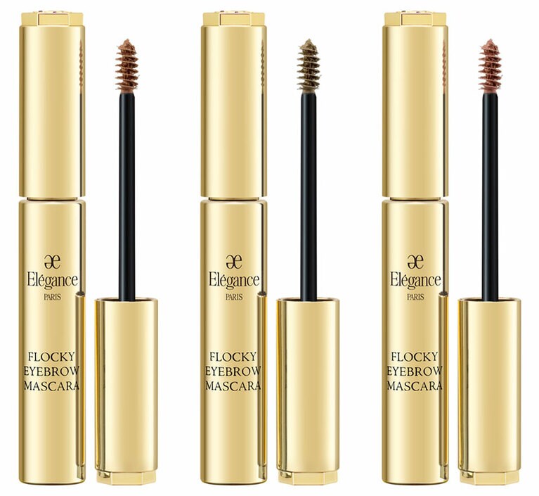 フロッキー アイブロウ マスカラ 全4色 各3,850円。左から、BR20、GR40、WN50。