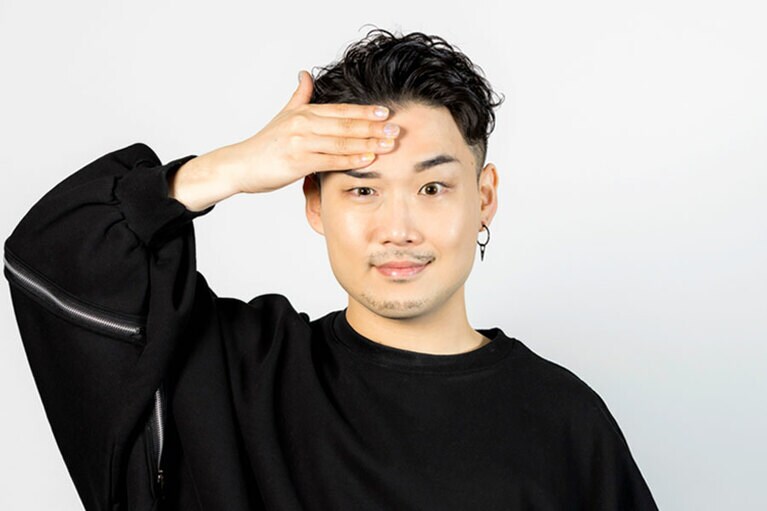 片目ずつ、おでこを動かさずに目を開ける感覚を身につける