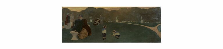 フェリックス・ヴァロットン《公園、夕暮れ》1895年 油彩／厚紙 三菱一号館美術館蔵