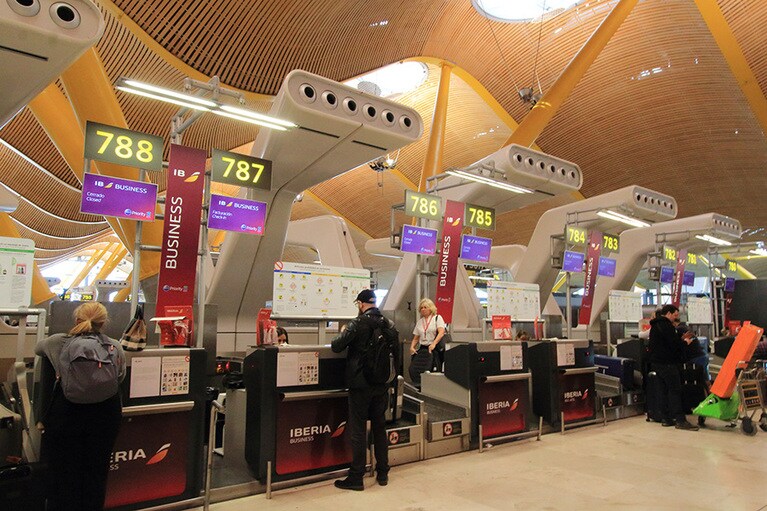 チェックインカウンターのデザインも遊び心満載だ。