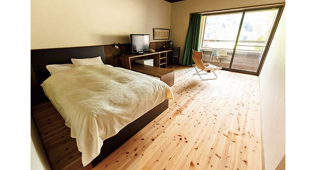 客室にはひとり用の洋室も。