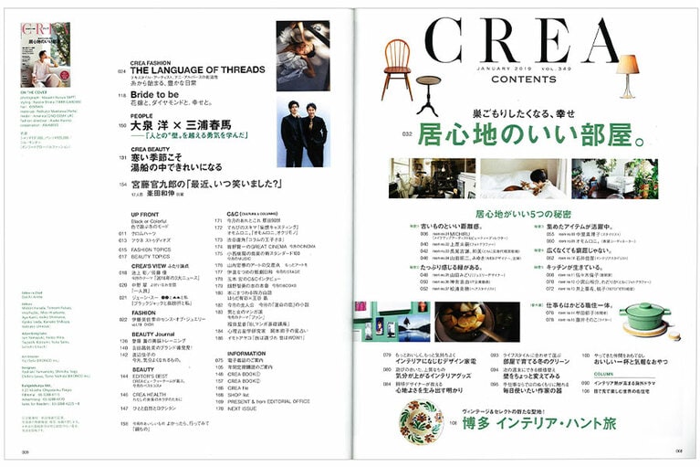 2019年1月号目次。