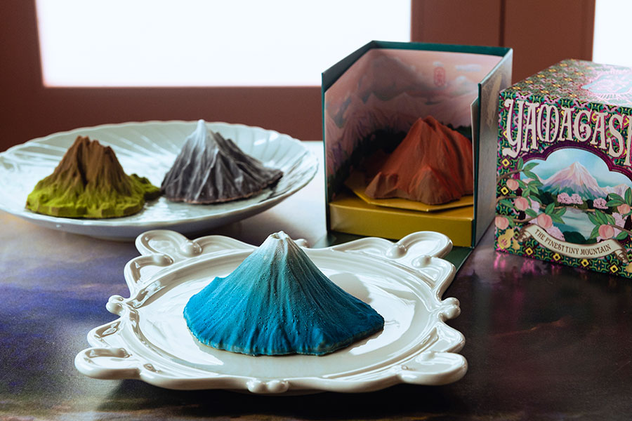 日本各地の山を模した「小楽園」の看板メニュー「山菓子」。