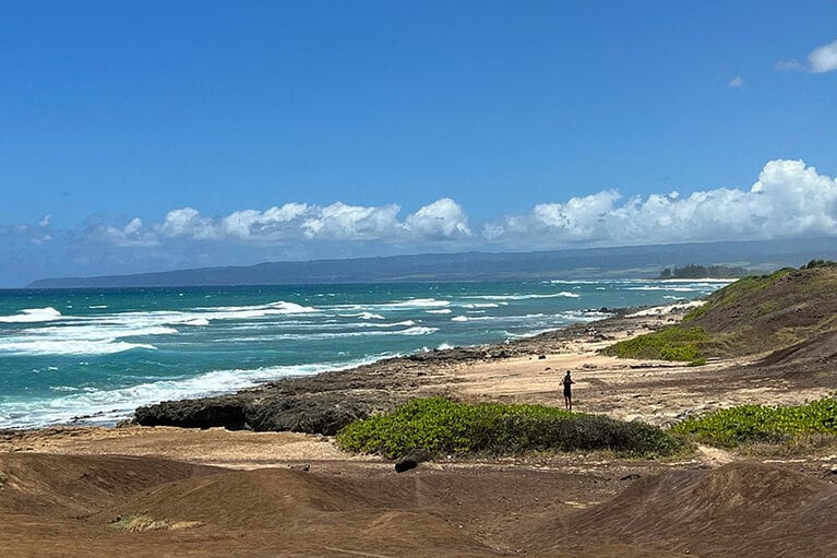 カエナポイントへ向かうトレッキングコースの入り口近く。
