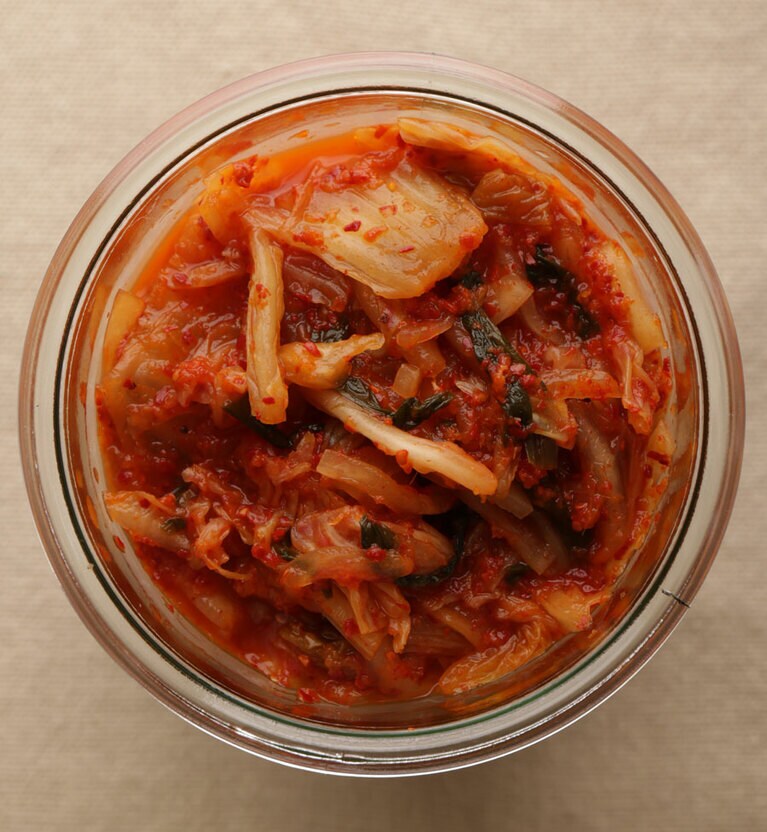 著者の舘野真知子さんがアメリカの西海岸のオーガニックマーケットで出合ったのがレシピの元になったヴィーガンキムチ。