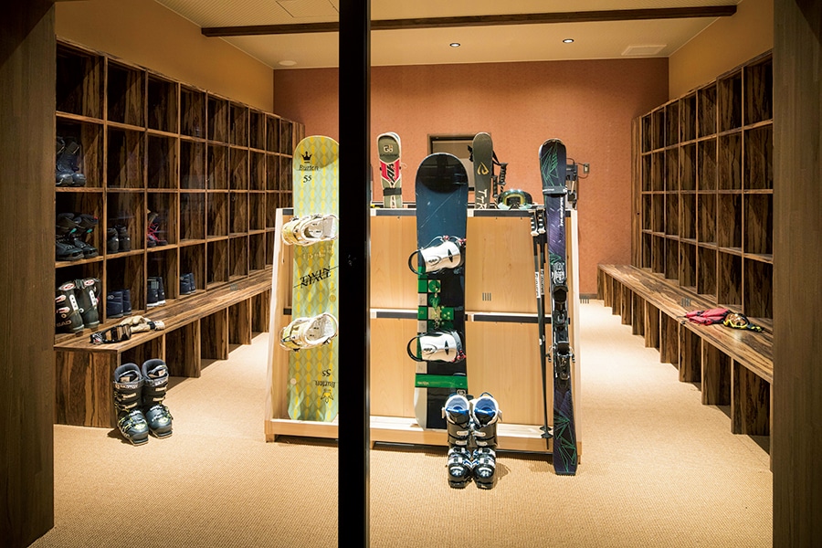 【星野リゾート 界 アルプス】スキー道具の乾燥室も完備。