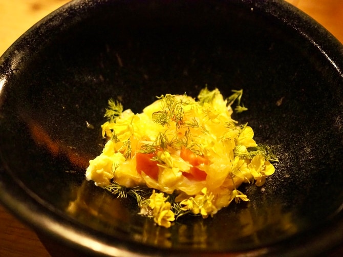 新感覚の「人参のデザート」。ごろっとした人参の甘さと柑橘の酸味が絶妙なハーモニー！