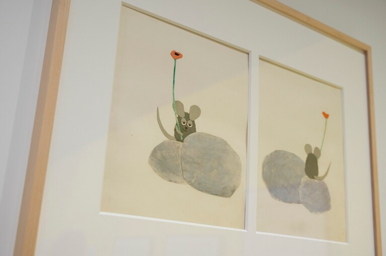 フレデリック。日本版絵本の表紙に使われている。《フレデリック》原画 1967年 Works by Leo Lionni, On Loan By The Lionni Family