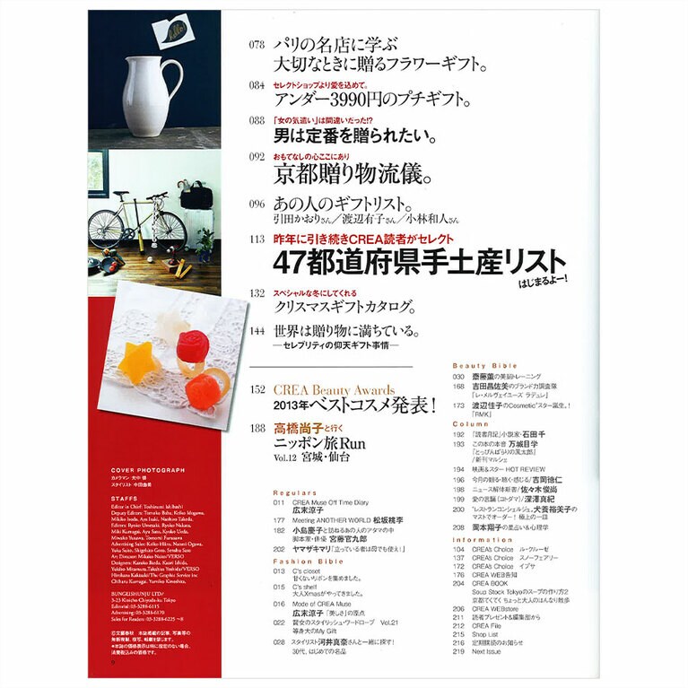 2013年12月号目次。