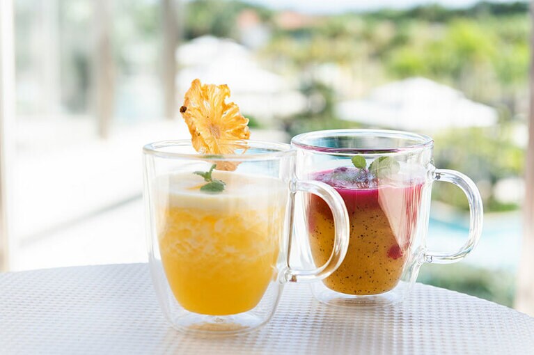 PALETTE Terrace Loungeで味わえるコラボジュース。