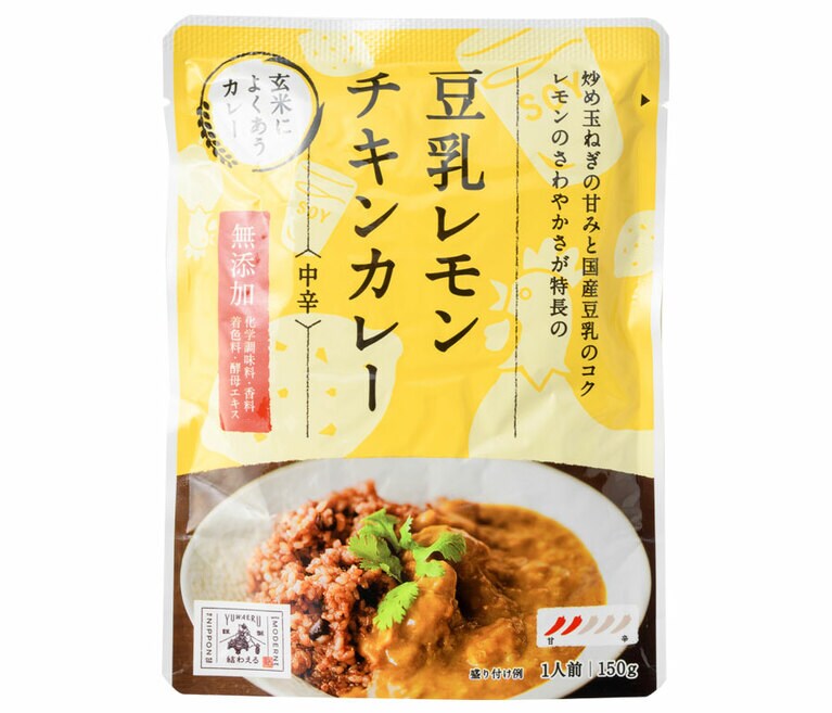 豆乳レモンチキンカレー(中辛)〈150g〉341円／結わえる