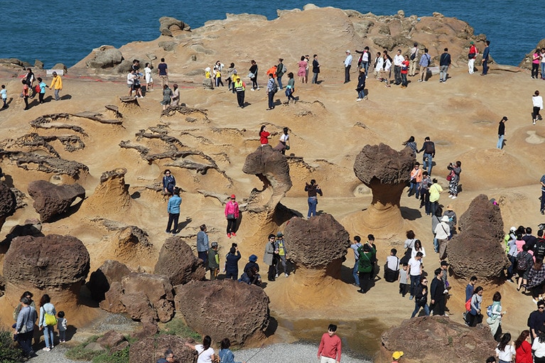 台湾のカッパドキアと称される「野柳地質公園」。
