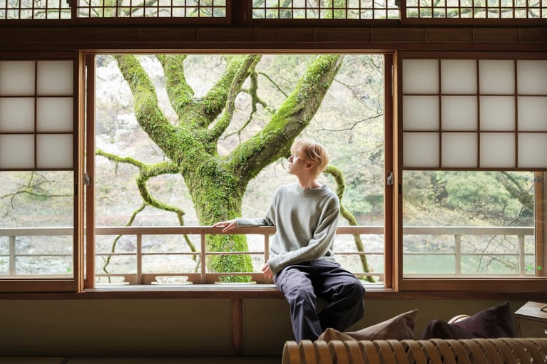 「朝の静けさは格別ですね。ずっとここにいたくなる」