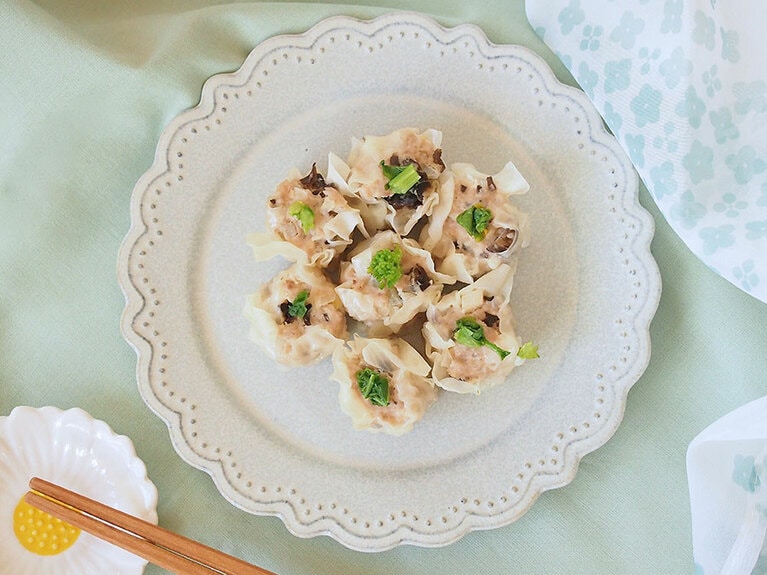 竹の子と木耳の薬膳焼売。