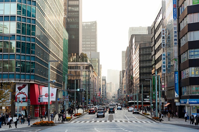 康の夢を実現した日本橋の街並み。