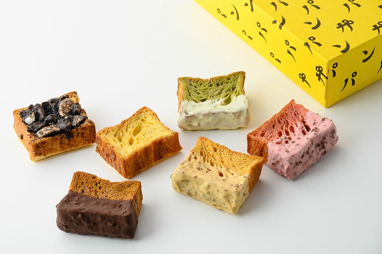 PAPAN GA PAN「フレンチトースト」各388円～496円左上から時計回り：オレオ、バニラ、抹茶、ストロベリー、キャラメル、チョコレート／石川県