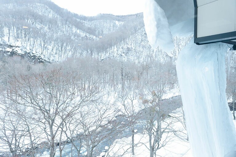 夏のイメージが強い奥入瀬渓流。一面が雪になる冬も感動的。