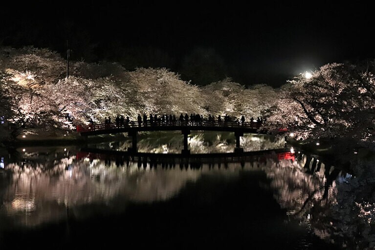 弘前公園西濠春陽橋。