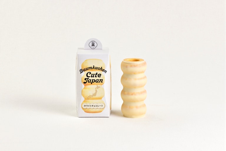 バウムクーヘンキュートジャパン（ホワイトチョコレート） 1,080円。