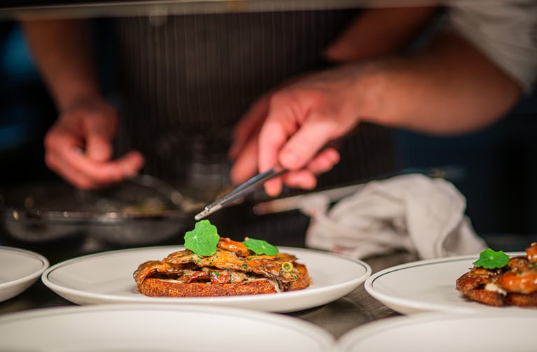 Butchery and Wineの料理。