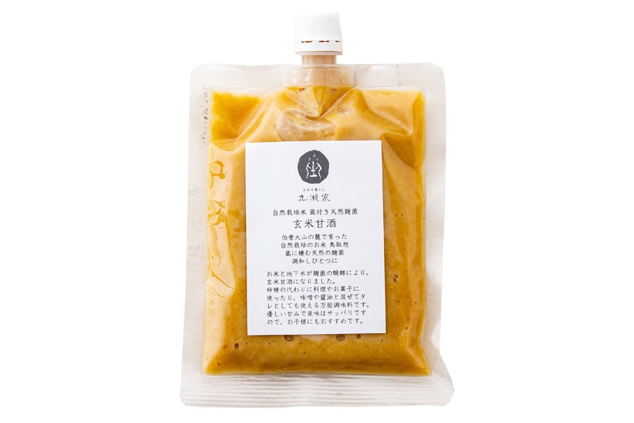 玄米甘酒－鳥取旭と天然麹菌－〈250g〉540円。