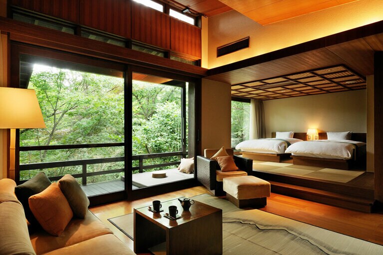 界 阿蘇［大分／瀬の本温泉］ご当地部屋 洋室。