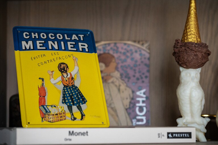 フランスらしい装飾。